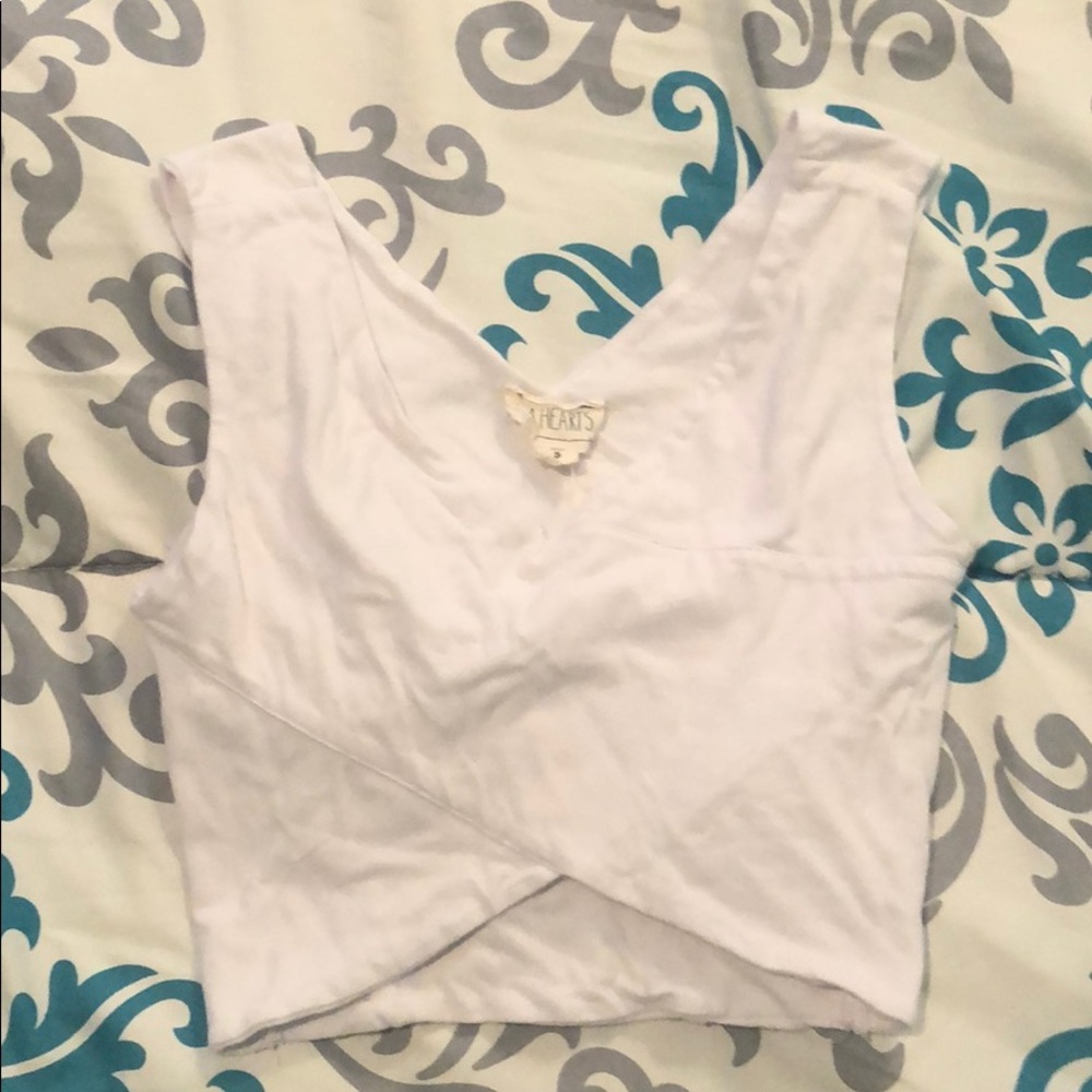 white crop top